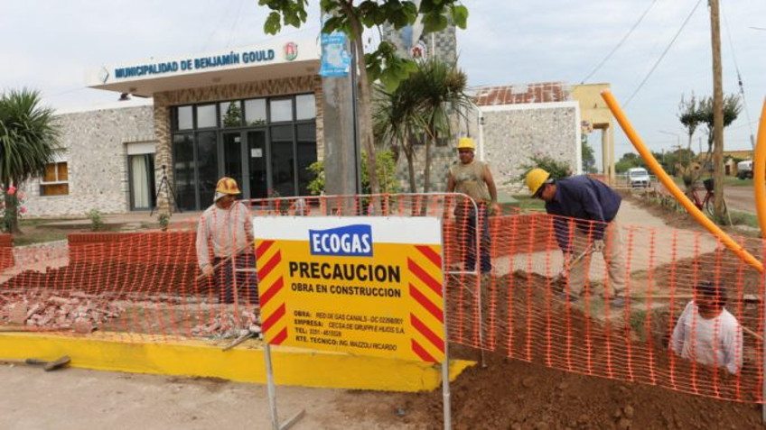Se está realizando la obra de gas en Benjamín Gould